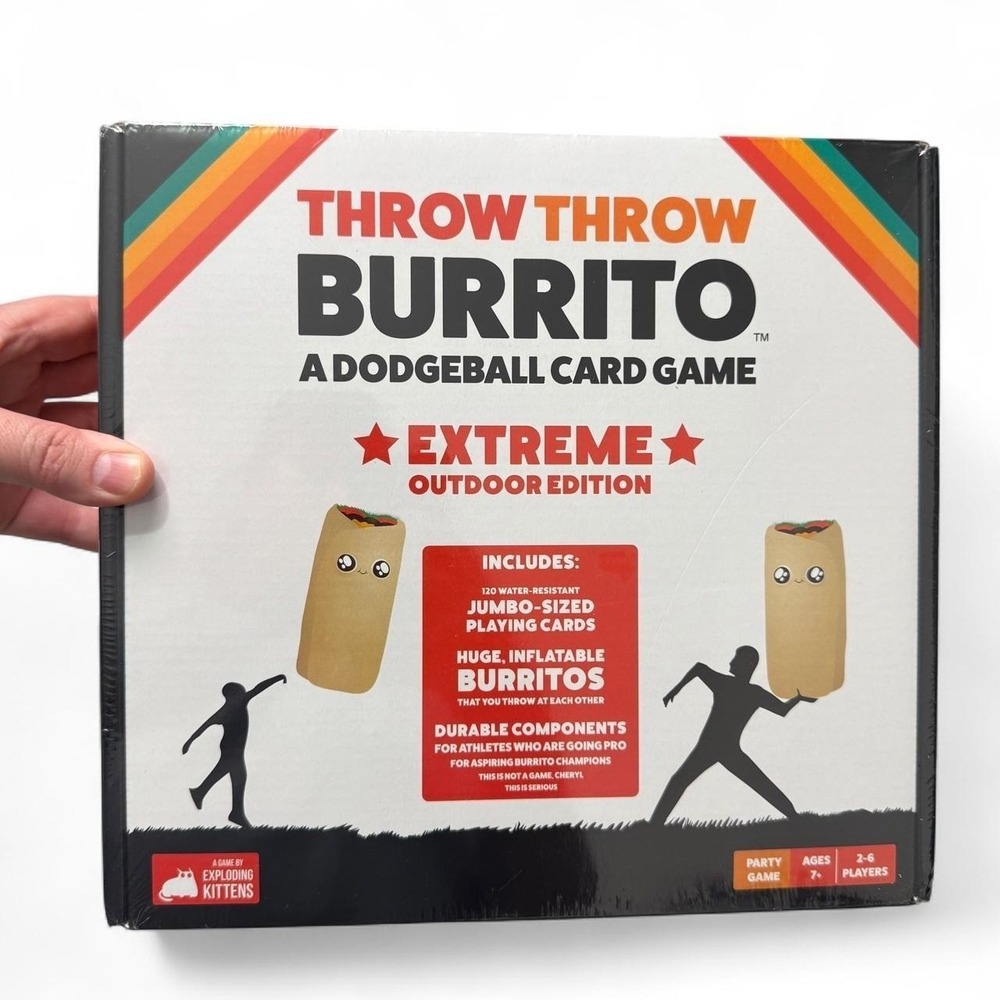 Throw‎ Throw Burrito Extreme Outdoor Edition Party Card Game Kid Dodgeball NIB